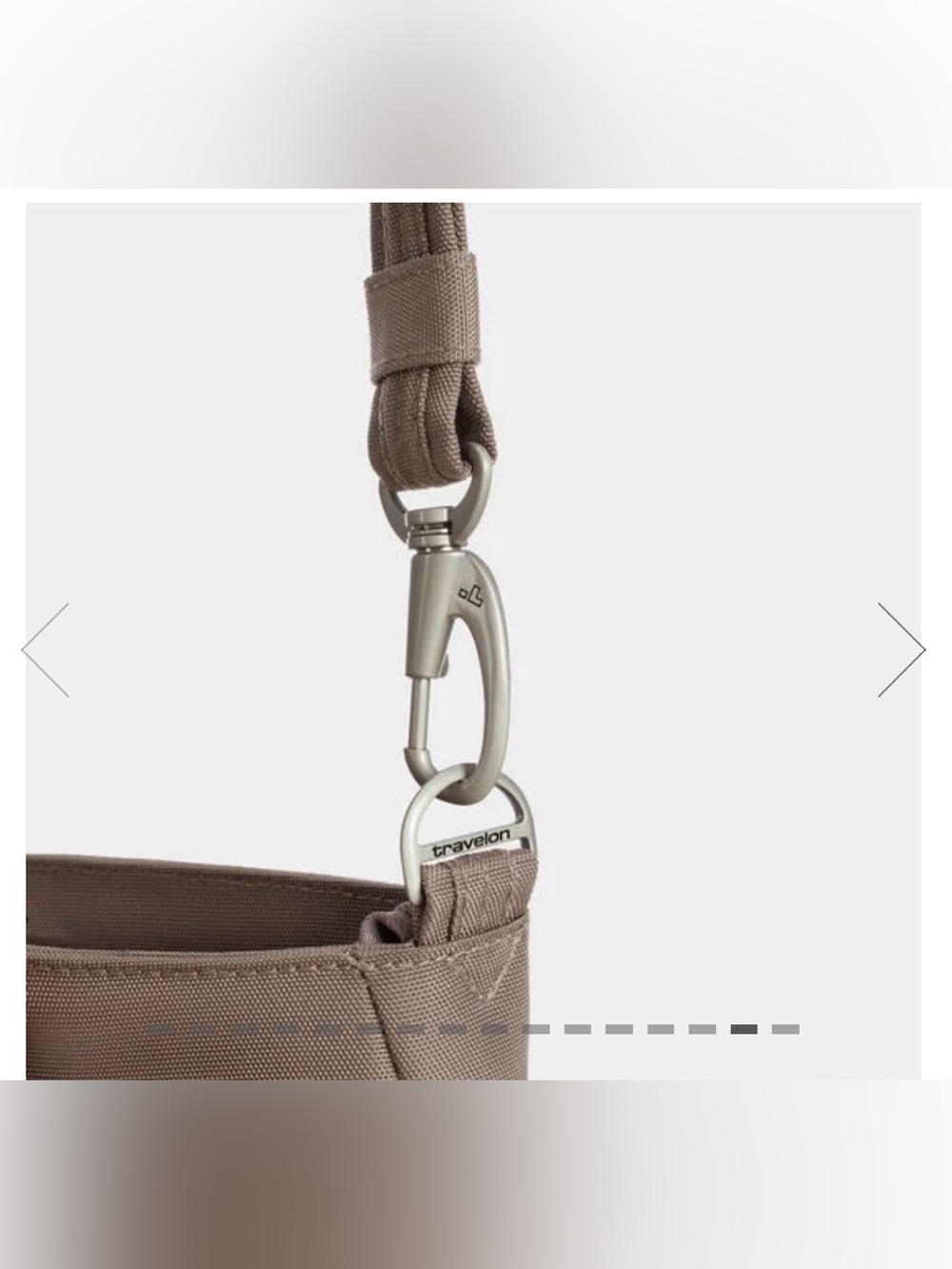 Travelon Anti-Theft Classic Muni Shoulder Bag. Hazelnut. - Picture 9 of 16